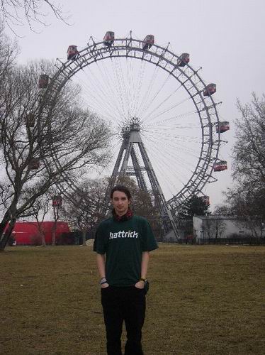 _dior_ in front of the Riesenrad in Vienna, Austria.