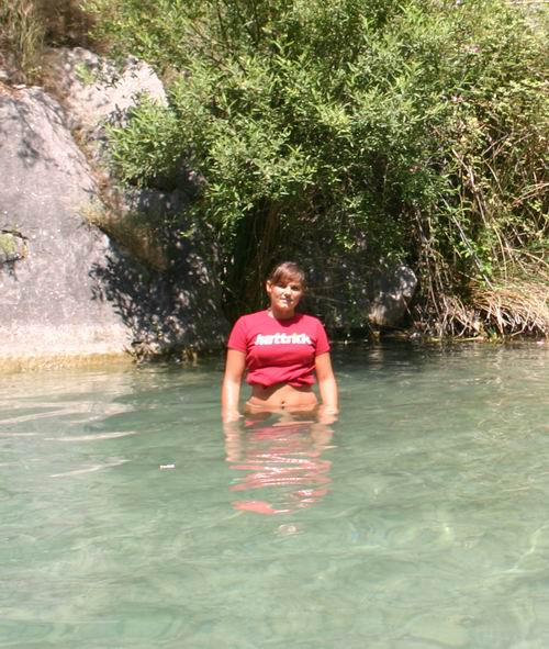 MalinP at the waterfalls in Algar, Spain.