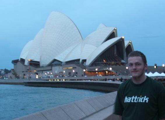 Mod-Kitto in front of the Opera House, Sidney, Australia.