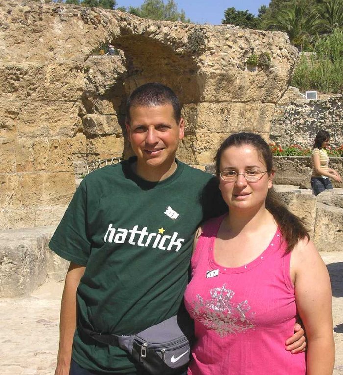 Trenta and his wife at the Archological site of Carthago, Tunisia.