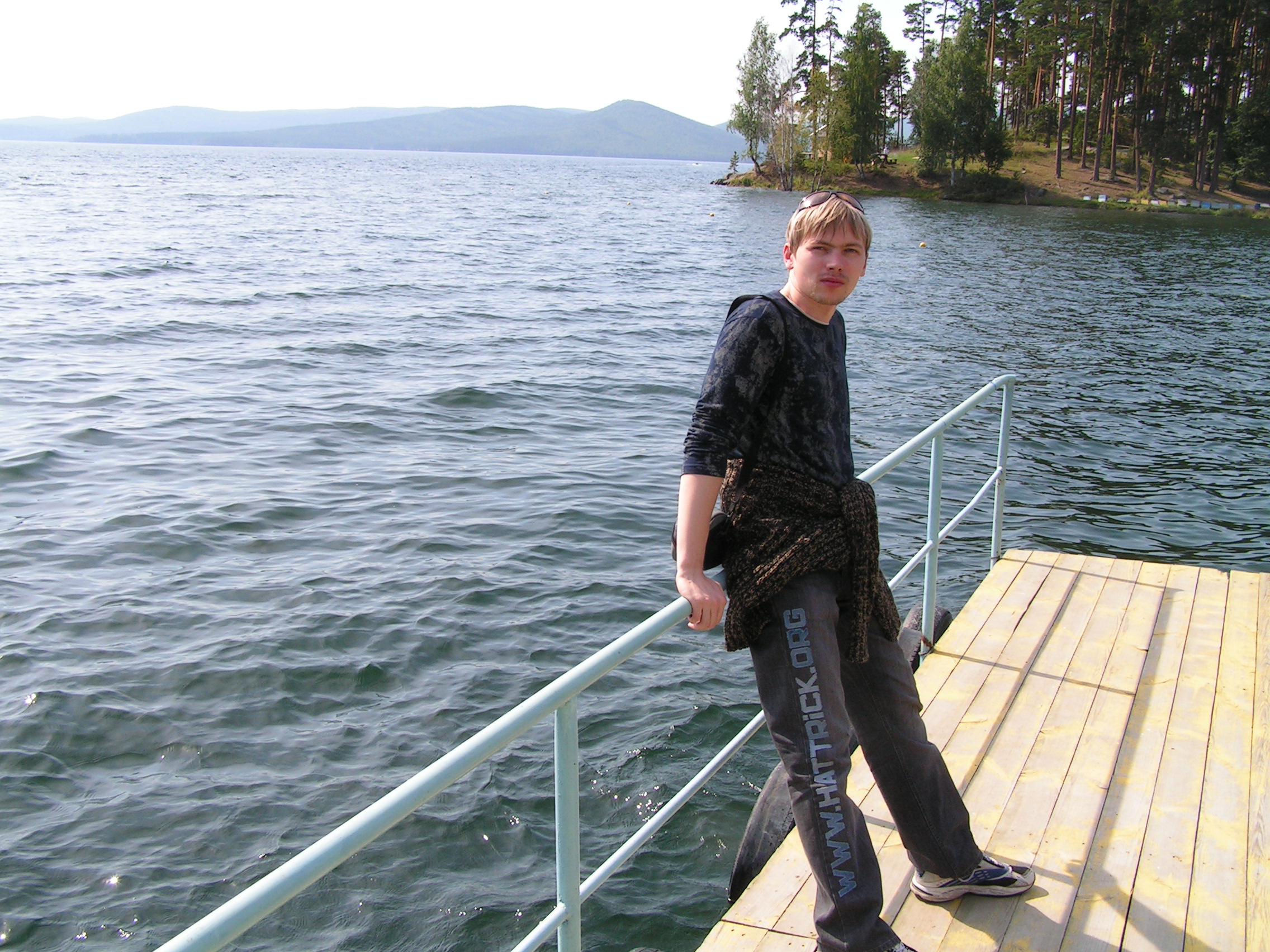 shOO_Ufa in his home-made HT-jeans. The photo was taken near the lake Turgoyak, in Ural mountains.